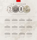 Grunge vintage calendar of 2014 stock illustration Grunge vintage calendar of 2014 stock illustration