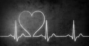 Grungy Heart Beat Stock Image