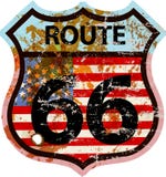 Grungy route 66 verkeersteken vector illustratie Grungy route 66 verkeersteken vector illustratie
