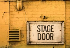 Grungy Stage Door Sign Royalty Free Stock Photography Grungy Stage Door Sign Royalty Free Stock Photography