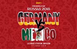 Grup f Tyskland vs Mexiko Ryssland 2018 stock illustrationer Grup f Tyskland vs Mexiko Ryssland 2018 stock illustrationer