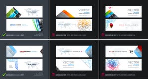 Grupo abstrato do vetor de bandeiras horizontais modernas do Web site ilustração do vetor Grupo abstrato do vetor de bandeiras horizontais modernas do Web site ilustração do vetor