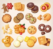 Grupo de cookies do vetor ilustração do vetor Grupo de cookies do vetor ilustração do vetor