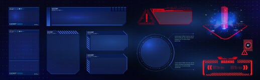 Grupo de elementos futurista da tela da interface de usuário do GUI de HUD UI Tela da alta tecnologia para o jogo de vídeo Projet ilustração royalty free Grupo de elementos futurista da tela da interface de usuário do GUI de HUD UI Tela da alta tecnologia para o jogo de vídeo Projet ilustração royalty free