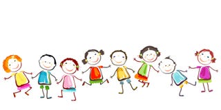 Niños felices ilustración del vector Niños felices ilustración del vector