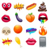 Grupo de Smiley Emoticons Emoji Design Set fantástico ilustração stock Grupo de Smiley Emoticons Emoji Design Set fantástico ilustração stock