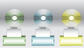 Grupo de três diagramas circulares com as bandeiras de papel no suporte para infographic ilustração do vetor Grupo de três diagramas circulares com as bandeiras de papel no suporte para infographic ilustração do vetor