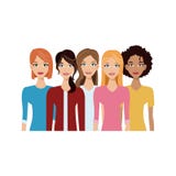 Grupo de ícone das mulheres ilustração stock Grupo de ícone das mulheres ilustração stock