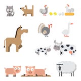 Grupo do animal de explora??o agr?cola ilustração royalty free Grupo do animal de explora??o agr?cola ilustração royalty free