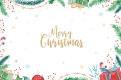 Grupo 2019 do inverno da decoração do Feliz Natal e do ano novo feliz Fundo do feriado da aquarela Cartão do elemento do Xmas ilustração stock Grupo 2019 do inverno da decoração do Feliz Natal e do ano novo feliz Fundo do feriado da aquarela Cartão do elemento do Xmas ilustração stock