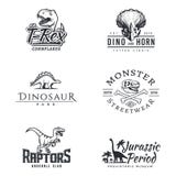 Grupo do logotipo de Dino Logotype do dinossauro Projeto da mascote do esporte da ave de rapina Molde da etiqueta de T-rex do vet ilustração royalty free Grupo do logotipo de Dino Logotype do dinossauro Projeto da mascote do esporte da ave de rapina Molde da etiqueta de T-rex do vet ilustração royalty free