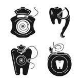 Grupo do ícone de Floss, estilo simples ilustração do vetor Grupo do ícone de Floss, estilo simples ilustração do vetor