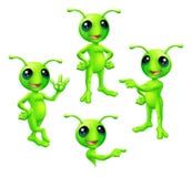 Grupo verde do estrangeiro dos desenhos animados Foto de Stock Grupo verde do estrangeiro dos desenhos animados Foto de Stock