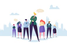 Grupp av tecken för affärsfolk med ledaren Teamwork- och ledarskapbegrepp lyckad affärsman royaltyfri illustrationer Grupp av tecken för affärsfolk med ledaren Teamwork- och ledarskapbegrepp lyckad affärsman royaltyfri illustrationer
