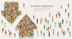 Gruppe Geschäftsleute Pfeil-große Mengen-Wirtschaftler-mischen ethnisches verschiedenes lizenzfreie abbildung Gruppe Geschäftsleute Pfeil-große Mengen-Wirtschaftler-mischen ethnisches verschiedenes lizenzfreie abbildung