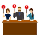 Gruppo del fumetto di gente dei caratteri della giuria dei giudici Vettore Immagine Stock Libera da Diritti Gruppo del fumetto di gente dei caratteri della giuria dei giudici Vettore Immagine Stock Libera da Diritti