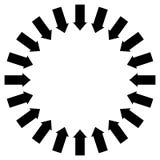 Gruppo di frecce che seguono un cerchio che indica verso l'interno royalty illustrazione gratis Gruppo di frecce che seguono un cerchio che indica verso l'interno royalty illustrazione gratis