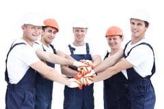 Gruppo di lavoratori dell'industria professionisti immagini stock libere da diritti Gruppo di lavoratori dell'industria professionisti immagini stock libere da diritti