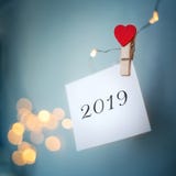 Grußkarte des neuen Jahres 2019 stockfotografie Grußkarte des neuen Jahres 2019 stockfotografie