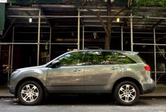Grå färger Acura 2007-2010 MDX royaltyfria foton Grå färger Acura 2007-2010 MDX royaltyfria foton