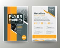 Grå färger och orange geometrisk broschyr för reklamblad för bakgrundsaffischbroschyr royaltyfri illustrationer Grå färger och orange geometrisk broschyr för reklamblad för bakgrundsaffischbroschyr royaltyfri illustrationer