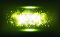Grüne Natur, spielt Neonrahmenfeierkonfettis, Blätter die Hauptrolle und zerstreut buttefly das helle Glühen, undeutlichen abstra vektor abbildung Grüne Natur, spielt Neonrahmenfeierkonfettis, Blätter die Hauptrolle und zerstreut buttefly das helle Glühen, undeutlichen abstra vektor abbildung