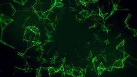 Grüne Plexus-Digitalanschlüsse Intro Logo Motion Background lizenzfreie abbildung Grüne Plexus-Digitalanschlüsse Intro Logo Motion Background lizenzfreie abbildung