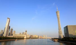 Guangzhou stadshorisont fotografering för bildbyråer Guangzhou stadshorisont fotografering för bildbyråer