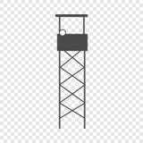 Guard tower icon, simple style stock illustration Guard tower icon, simple style stock illustration