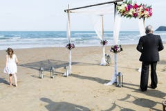 Guests at a beach wedding Royalty Free Stock Images Guests at a beach wedding Royalty Free Stock Images