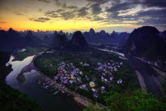 Guilin Xingping Town China royalty free stock image Guilin Xingping Town China royalty free stock image