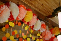 Guirlande de papier florale image stock Guirlande de papier florale image stock