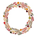 Guirlande des branches et des feuilles d'automne illustration stock Guirlande des branches et des feuilles d'automne illustration stock