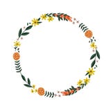 Guirlande florale abstraite illustration libre de droits Guirlande florale abstraite illustration libre de droits