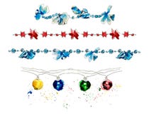 Guirlandes de Noël décoration Illustration tirée par la main d'aquarelle illustration libre de droits Guirlandes de Noël décoration Illustration tirée par la main d'aquarelle illustration libre de droits