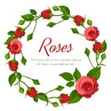 Guirnalda de las rosas rojas Foto de archivo Guirnalda de las rosas rojas Foto de archivo