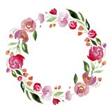 Guirnalda a mano de la flor de la acuarela para el diseño Ejemplo aislado artístico libre illustration Guirnalda a mano de la flor de la acuarela para el diseño Ejemplo aislado artístico libre illustration
