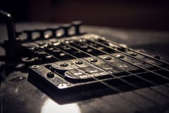 close up at guitar strings and bridge stock photography close up at guitar strings and bridge stock photography