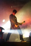Guitar player on stage, the Prodigy, concert in Russia 2005 stock photo Guitar player on stage, the Prodigy, concert in Russia 2005 stock photo