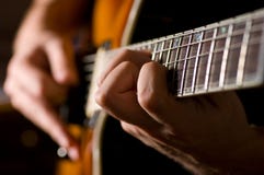 Guitar Playing Stock Photo