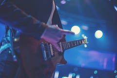 Guitarist At A Concert Royalty Free Stock Photography