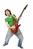 Guitarist Playing Sn Electric Guitar Royalty Free Stock Photo