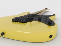 Guitarra eléctrica en el fondo blanco. ilustración del vector Guitarra eléctrica en el fondo blanco. ilustración del vector