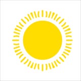 Gul solsymbol som isoleras på vit bakgrund Plant solljus, tecken Vektorsommarsymbol för websitedesignen, rengöringsduk stock illustrationer Gul solsymbol som isoleras på vit bakgrund Plant solljus, tecken Vektorsommarsymbol för websitedesignen, rengöringsduk stock illustrationer