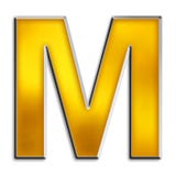 guld blank isolerad bokstav M royaltyfri illustrationer guld blank isolerad bokstav M royaltyfri illustrationer