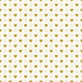 Guld på vit förälskelsehjärta och den prack linjen sömlös repetitionbakgrund för modell royaltyfri illustrationer Guld på vit förälskelsehjärta och den prack linjen sömlös repetitionbakgrund för modell royaltyfri illustrationer
