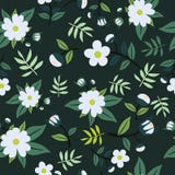 Gullig blom- modell i den lilla blomman Sömlös vektorvitbakgrund stock illustrationer Gullig blom- modell i den lilla blomman Sömlös vektorvitbakgrund stock illustrationer