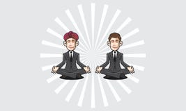 Guru Businessman-embleem vectorpictogram stock illustratie Guru Businessman-embleem vectorpictogram stock illustratie
