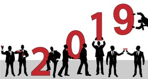 2019-guten Rutsch ins Neue Jahr-Geschäftsmann vektor abbildung 2019-guten Rutsch ins Neue Jahr-Geschäftsmann vektor abbildung