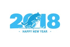 2018-guten Rutsch ins Neue Jahr-Grußkarte vektor abbildung 2018-guten Rutsch ins Neue Jahr-Grußkarte vektor abbildung